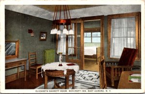 Postcard Elizabeth Barrett Room at Roycroft Inn in East Aurora, New York