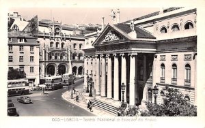 Teatro Nacional e Estacao do Rossio Lisboa 1962 Missing Stamp 