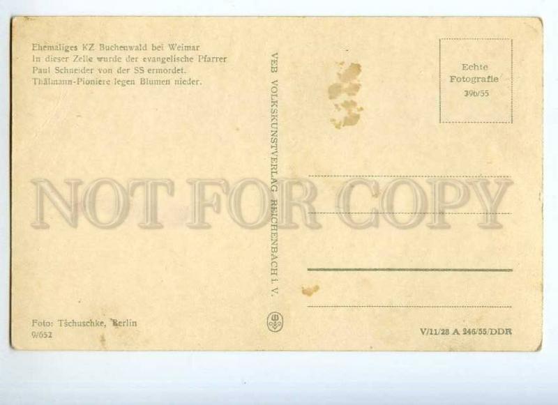 247318 Holocaust BUCHENWALD concentration camp photo postcard