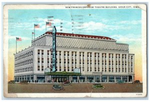 1935 New Frances-Orpheum Theatre Building Sioux City Iowa IA Posted Postcard