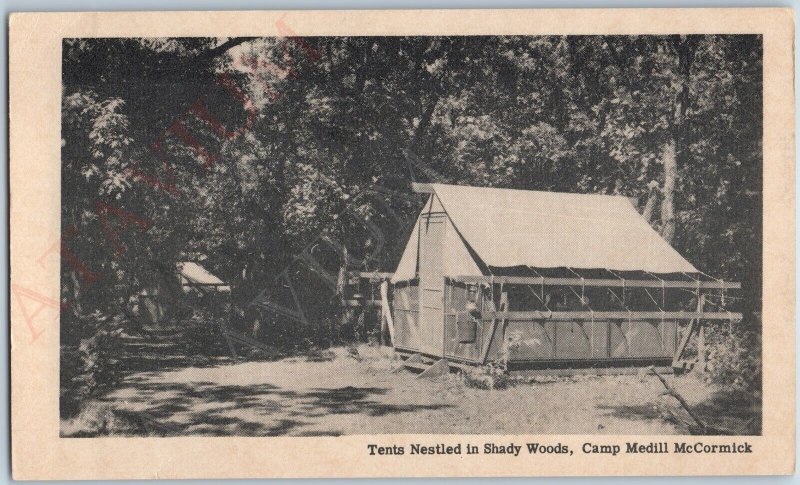 c1930s Illinois Camp Medill McCormick Tents Cabin Woods Lodge Girl Scouts A190