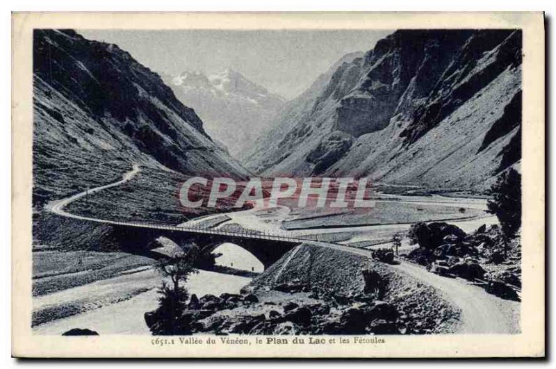 Old Postcard Valley of Veneon the Plan du Lac and F?toules