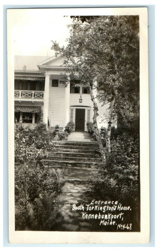 1932 Entrance Booth Tarkington's Home Kennebunkport Maine ME RPPC Photo Postcard 