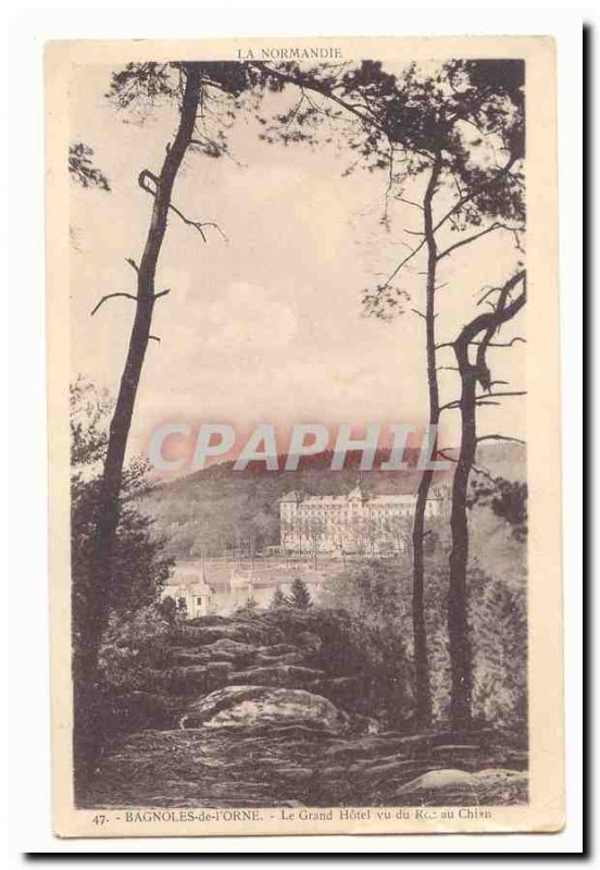 Cars of & # 39Orne Old Postcard The grand hotel saw the dog rock