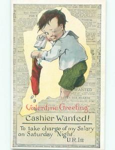 Divided-Back VALENTINE DAY SCENE Great Postcard W7870