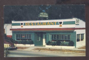 DAYTONA BEACH FLORIDA THE IRON KETTLE RESTAURANT VINTAGE ADVERTISING POSTCARD