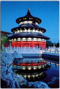 VINTAGE CONTINENTAL SIZE POSTCARD EPCOT CENTER DISNEY CHINA WORLD SHOWCASE