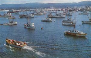 CALIFORNIA~MONTEREY HARBOR FROM COAST GUARD PIER & NAVY LANDING POSTCARD 1960s