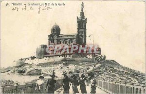 Old Postcard Marseille Sanctuary of Our Lady of the Guard