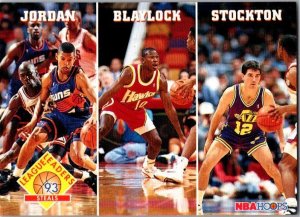 1993 Nab Basketball Card Steals Leaders Jordan Blalock Stockton sk20203