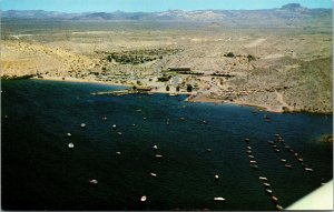 Vtg Lake Mohave Resort Aerial View Kingman Arizona AZ Unused Chrome Postcard