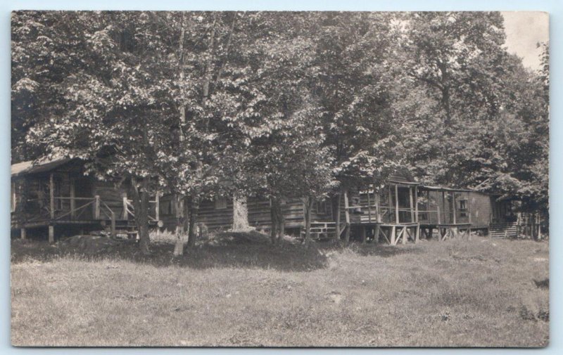 RPPC JACKMAN, Maine ME ~ Cabins HEALD POND CAMPS 1926 Somerset County Postcard