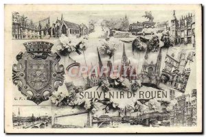 Old Postcard Souvenir De Rouen