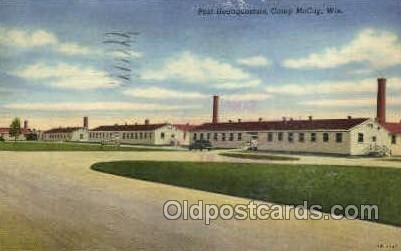 Camp McCoy, Wisconsin, USA Military 1943 light postal marking on front, perfe...