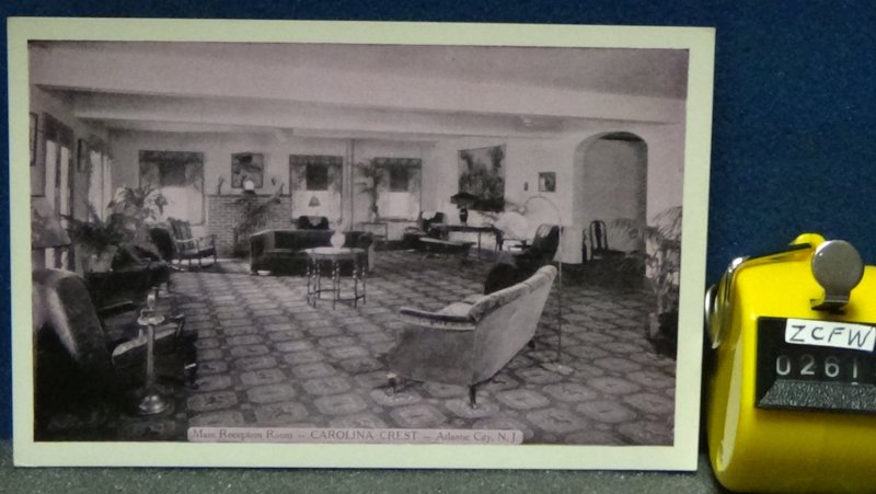 STD Vintage Main Reception Room Carolina Crest Fireproof Hotel Atlantic City NJ