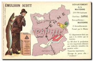 Old Postcard Emulsion Scott Poisson Department Mayenne Laval