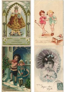 CHILDREN REAL PHOTO AND ARTIST SIGNED 75 Vintage Postcards (L2971)