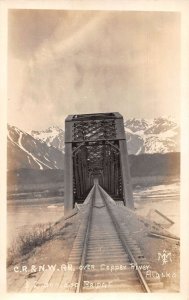 Copper River Alaska Railroad Bridge Real Photo Vintage Postcard AA34675