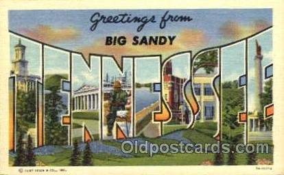 Greetings From Big Sandy, Tennessee, USA Large Letter Town Unused 