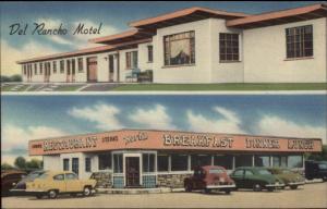 Washington Court House OH Del Rancho Motel ROADISDE LINEN Old Cars PC