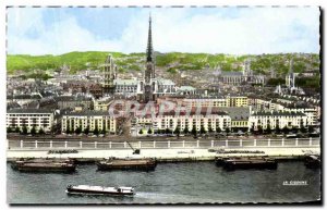 Old Postcard Rouen General view on the right bank