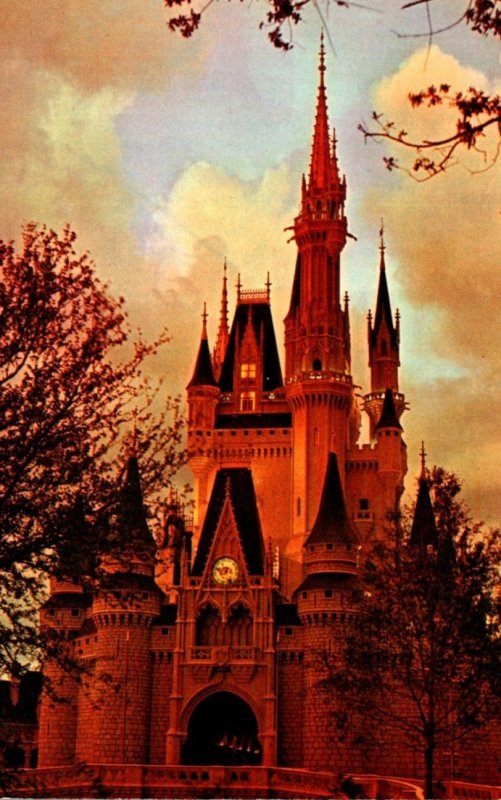 Florida Walt Disney World Cinderella Castle At Twilight