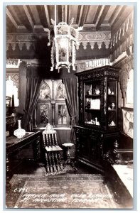 c1940's Prayer Room Villa Zorayda Interior St. Augustine FL RPPC Photo Postcard 