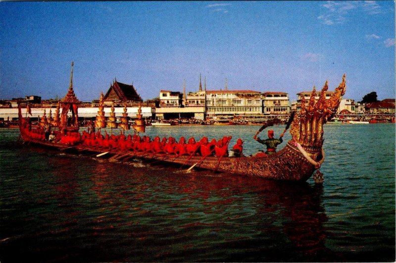 Bangkok, Thailand  ROYAL BARGE ANANTANAKARAJ Seven Headed Naga Prow  Postcard