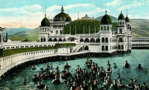 C 1920 Saltair Pavilion, Great Salt Lake, Utah Postcard F80