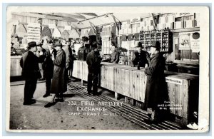 c1910's Field Artillery Exchange Camp Grant Illinois IL RPPC Photo Postcard