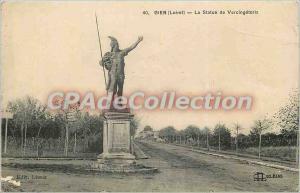 Postcard Old Gien (Loiret) Statue of Vercingetorix