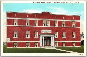 The Ruby Leora Waller Memorial Nurses Home Kewanee Illinois IL Building Postcard
