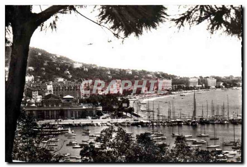 Old Postcard Cannes Alpes Maritimes View Casino and Port