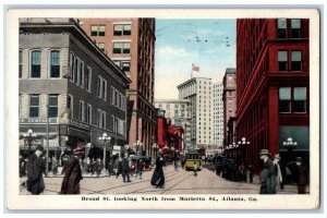 1916 Sign Company Broad Marietta Street Atlanta GA Antique Posted Postcard