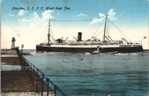 IJmuiden S.S.P.C. Hooft Kiest Zee Ship Postcard 04.34