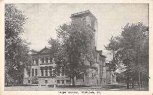 Mattoon Illinois High School Vintage Postcard AA35915