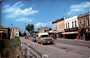 Parkhill Ontario Main Street Stedmans, Pop Shop c1950-60s Vintage Postcard
