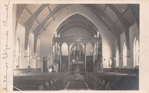 J46/ Oskaloosa Iowa RPPC Postcard c1910 Interior St James Church 62