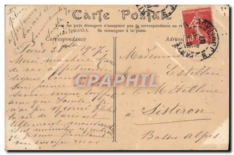 Old Postcard Paris St Sulpice church