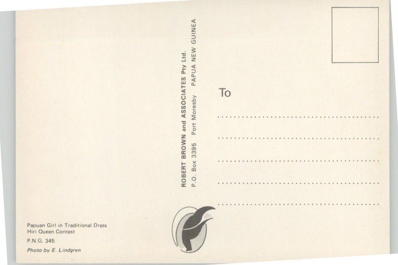 Papua New Guinea Traditional Dress Hiri Queen VTG Postcard