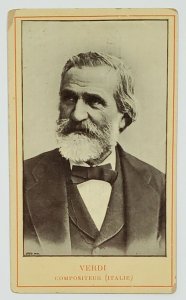 Italian Composer Giuseppe Fortunino Fransesco Verdi Image Advertising Card BL56