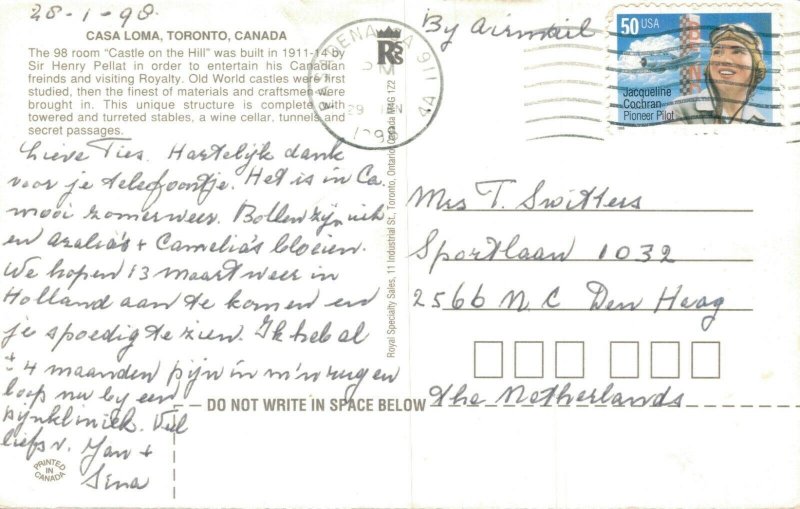 Canada Casa Loma Toronto Canada Vintage Postcard 03.54