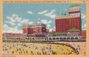 Haddon Hall Chalfonte Hotels Showing Beach And Boardwalk Atlantic City New Je...