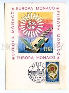 420062 MONACO 1964 year EUROPA CEPT First day maximum card