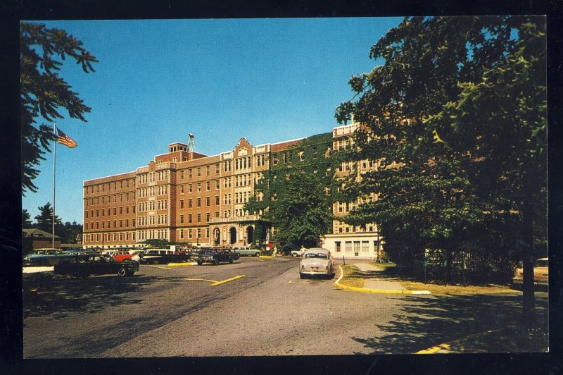 Newton, Massachusetts/MA Postcard, Newton-Wellesley Hospital, 1950's Cars