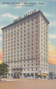 Texas San Angelo Hotel Cactus 1946 Curteich