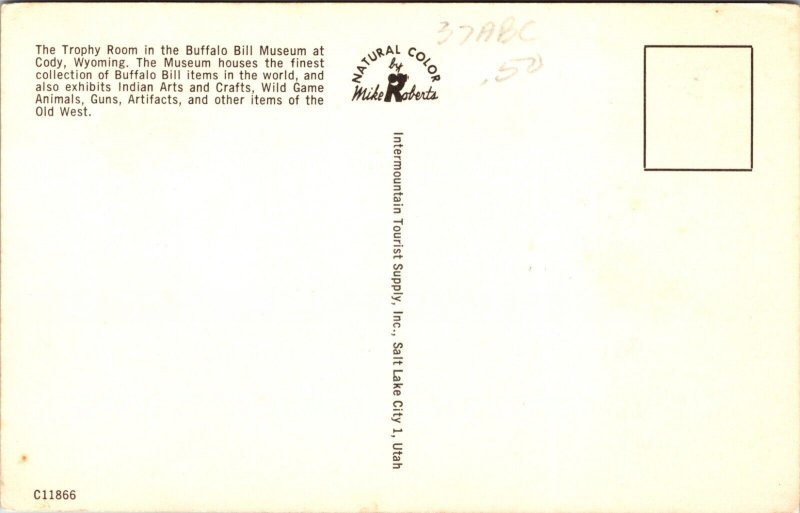 Trophy Room Buffalo Bill Museum Cody Wyoming Postcard