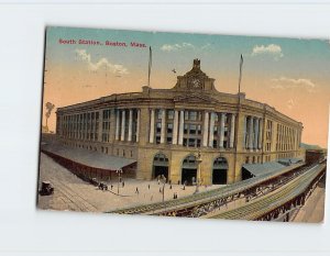 Postcard South Station, Boston, Massachusetts