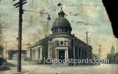 Pawtucket, RI USA Post Office Missing upper right corner missing right top co...