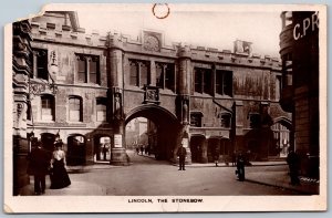 Postcard RPPC c1910s Lincoln United Kingdom The Stonebow Ruddock Series *as is*